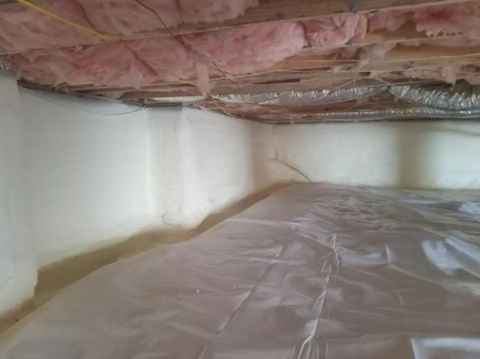 Crawl space encapsulation with closed-cell spray foam for Attic Insulation in Corona